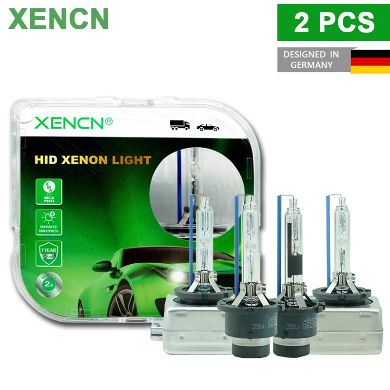 XENCN OEM D1S D2S D3S D4S D8S D2R Xenon HID +50% Brightr 6000K Cool White Light 35W Xenon Head Lamp Original Car Bulbs, Pair