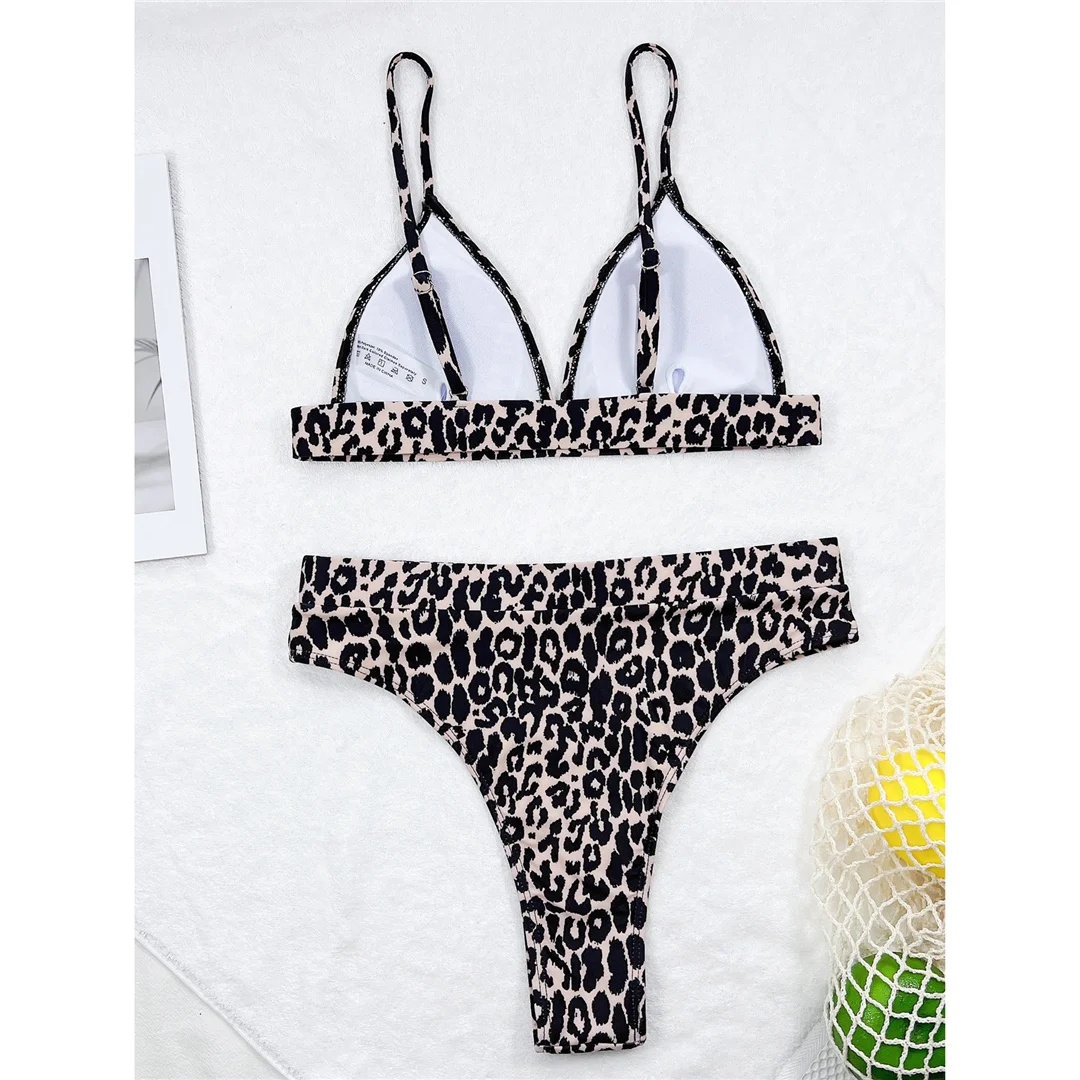 Sexy Leopard-Badeanzug mit Polsterung, hochtaillierter Bikini, Damen-Badebekleidung, zweiteiliges Bikini-Set, Badeanzug, Damen-Bikini V3446 – Detail 10