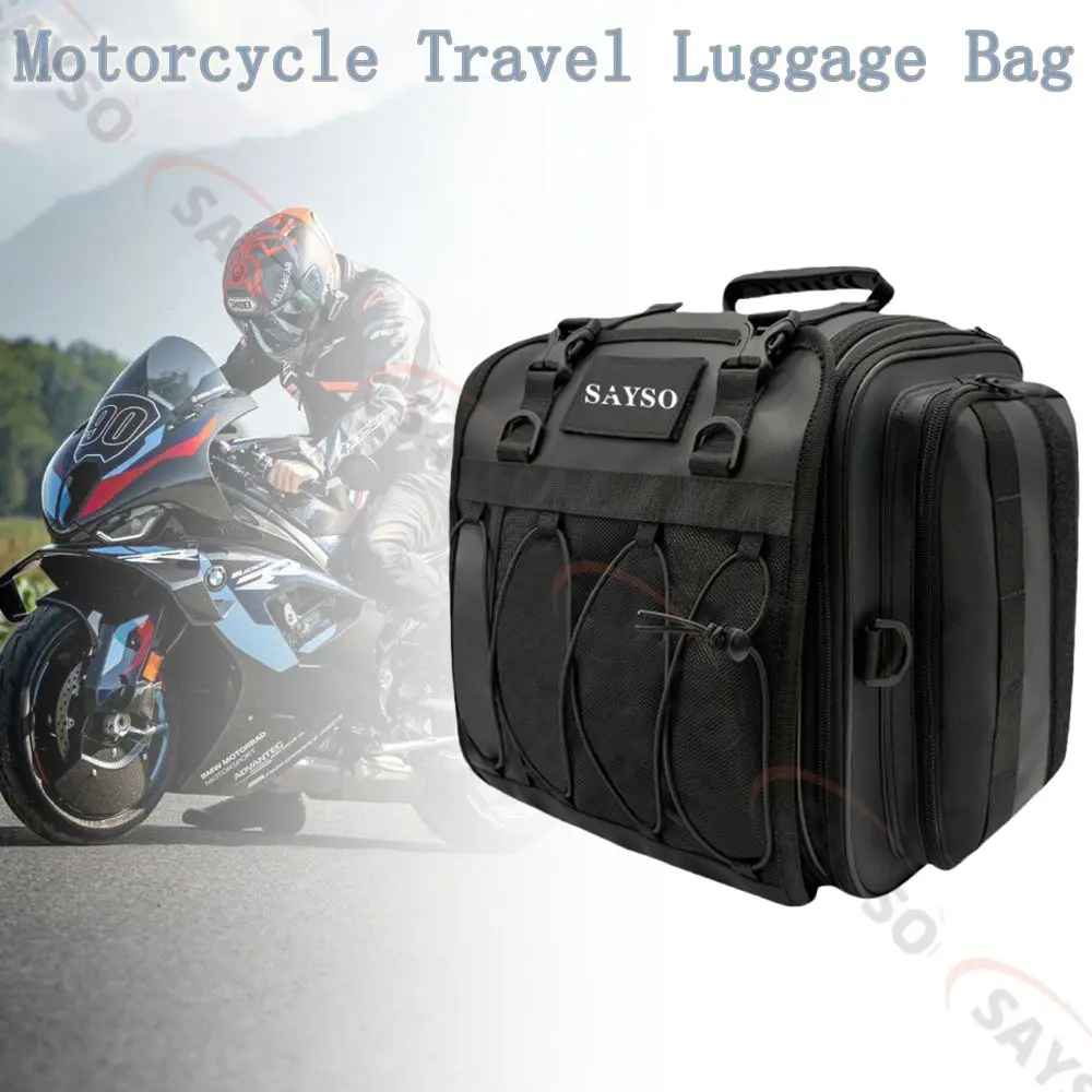 

Дорожная сумка для мотоцикла, водонепроницаемая, расширяемая, большая вместительная сумка для хвоста двигателя/багажника/стойки для большинства мотоциклов
