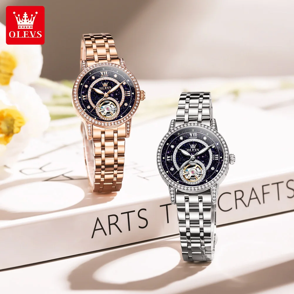 OLEVS Brand watches, ladies' fully automatic mechanical watches, fashionable and versatile 7036