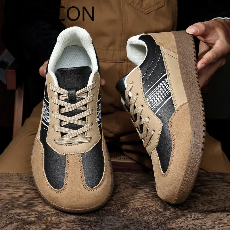 VENOCON Extra Wide Ball Round Toe Box Shape Nose Feet Minimalist Lace Up Fit Light Sneakers Shoes Leather For Men Man Woman