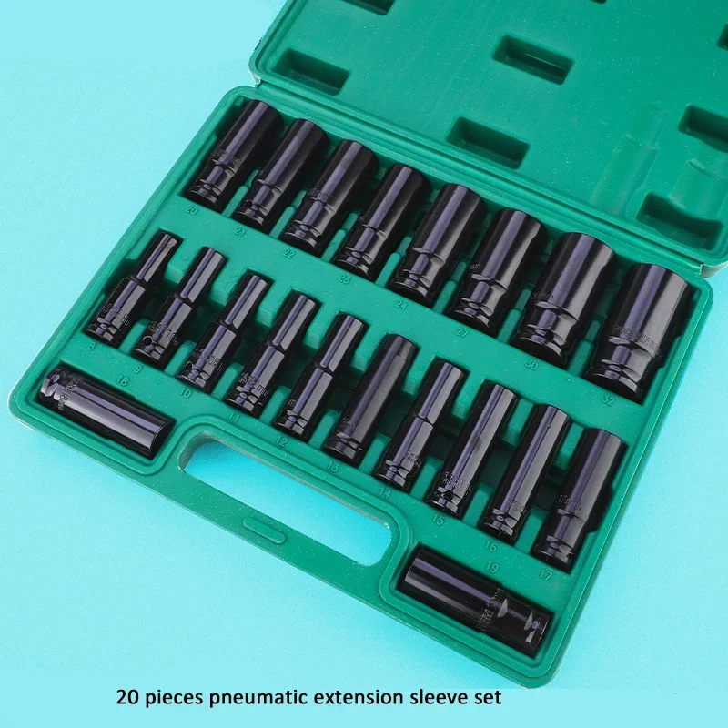 10-20Pcs 확장 소켓 헤드 8-32mm 전기 소켓 세트 텔레스코픽 소켓 헤드 자동차 유지 보수 도구 육각 확장