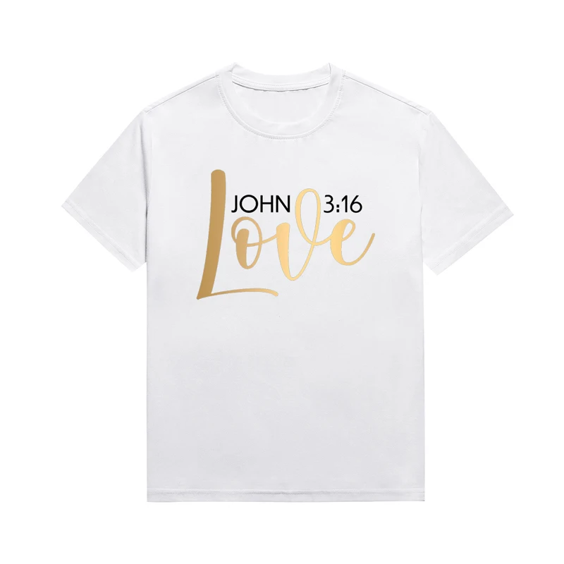 Love John 3:16 Melanin Slogan Tee Women Casual Unisex Top Custom T Shirt Aesthetic Clothing