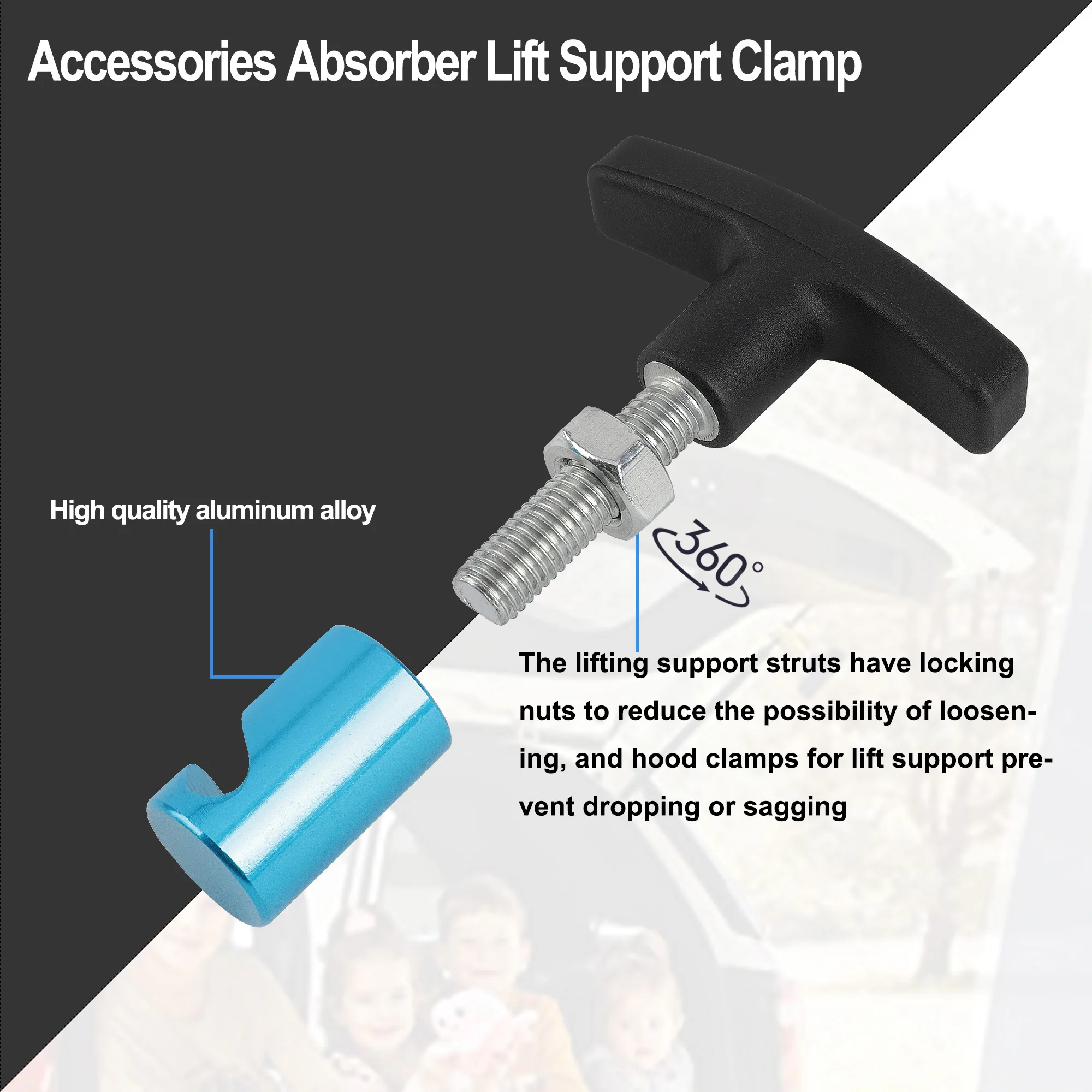 New Car Hood Holder Air Pressure Anti-Slip Fixing Clamp Accessories Absorber Engine Cover Lifting Support Rod