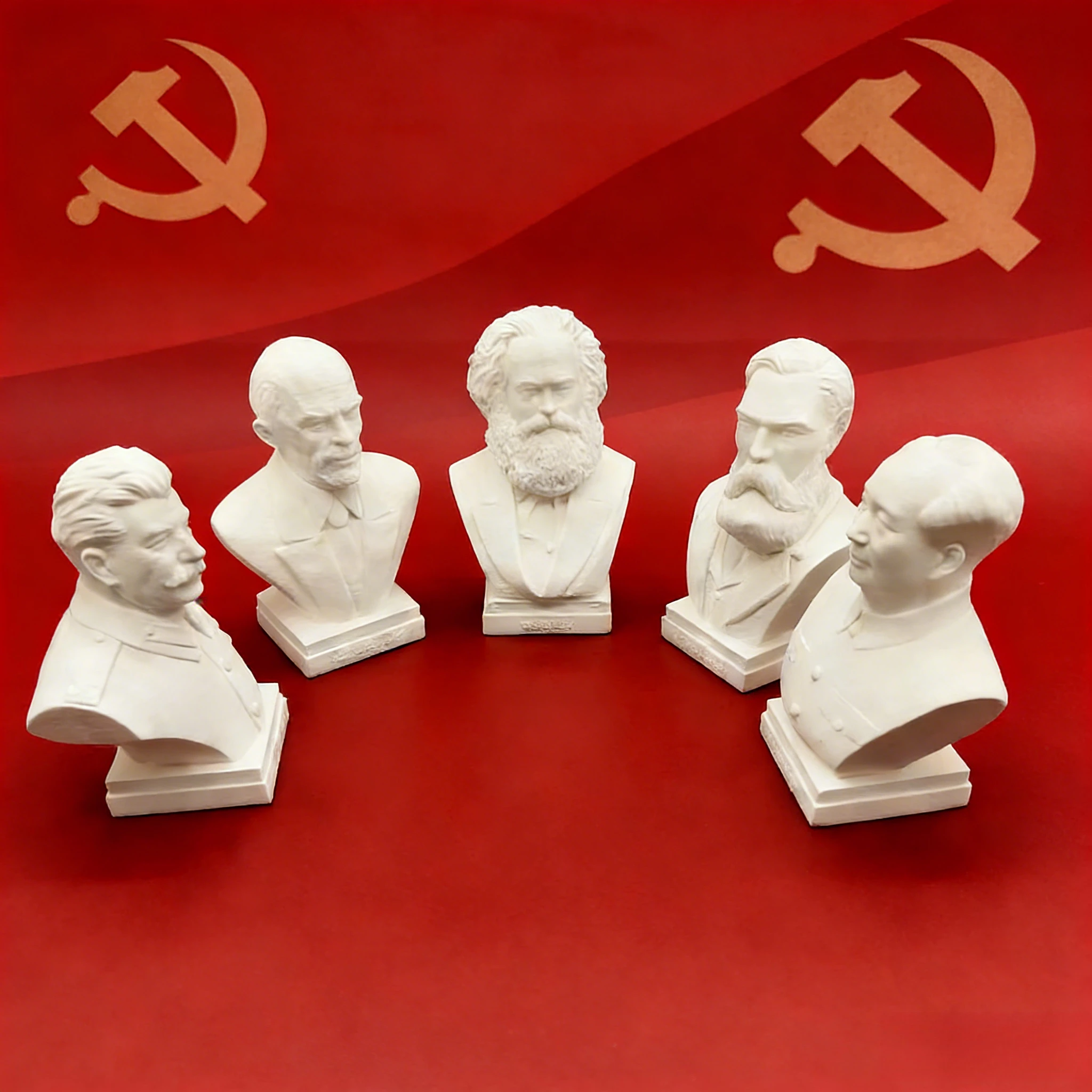 10/15/25cm Marx, Lenin, Stalin Engels Decorative Statue Resin Models 3D Printed DIY Coloring White Blank Sculpture Figurines