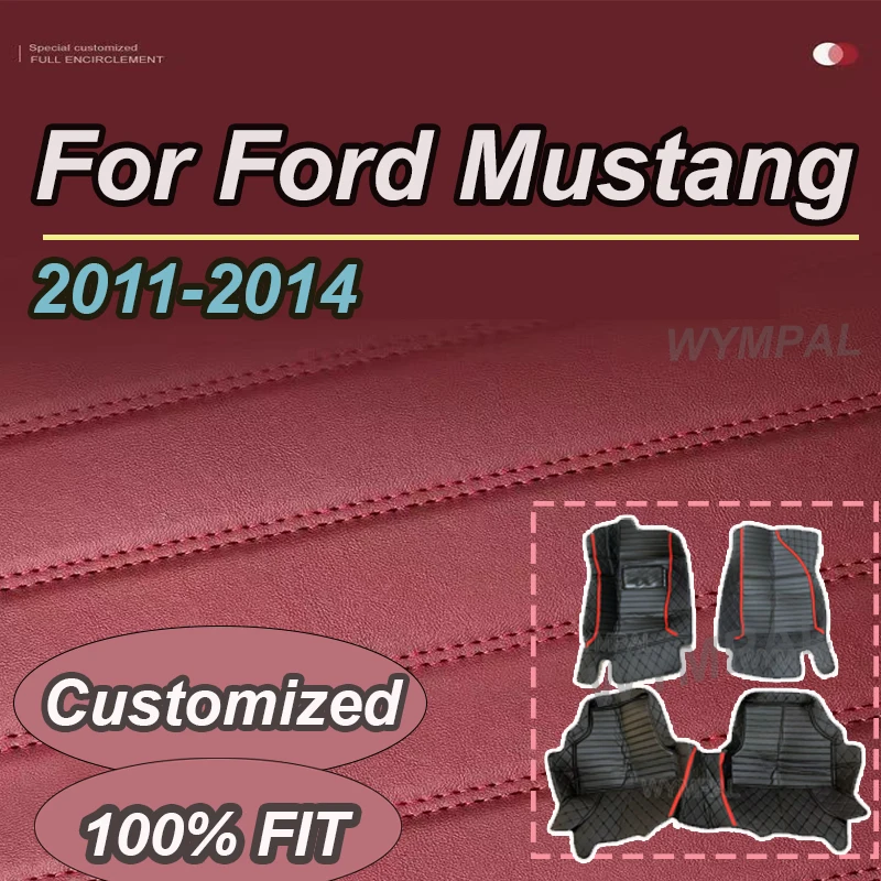 

LUXURY Car floor mats for Ford Mustang 2011 2012 2013 2014 Custom auto foot Pads automobile carpet cover