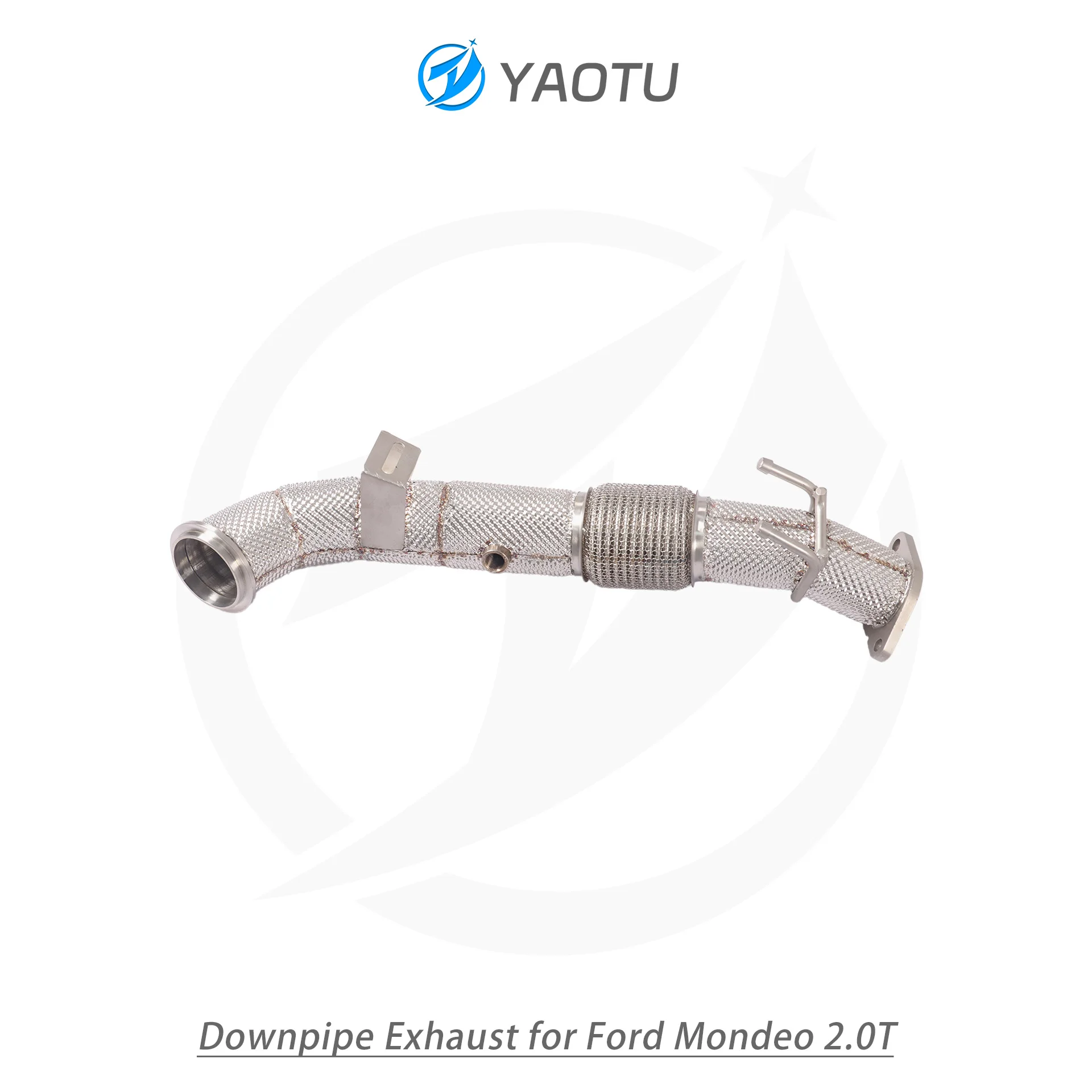 YT 304 Stainless Steel Performance Straight Through Exhaust Downpipe for Ford Mondeo 2.0T