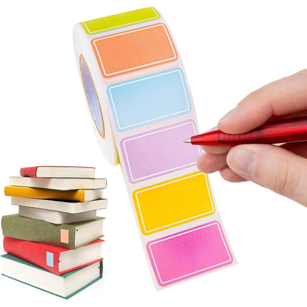 1.5*2.5cm Random Colors Waterproof Self-Adhesive Handwritten Stickers for Journaling & Name Tags