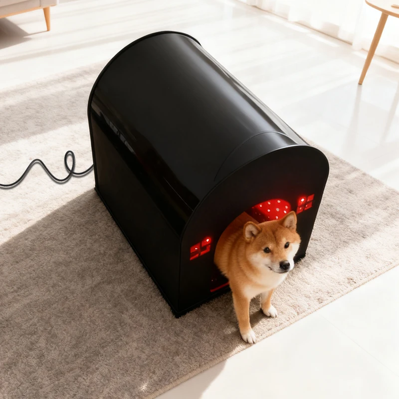 Red Light Therapy Dog House For Pet Health - Soothing Pain Relief And Relaxation