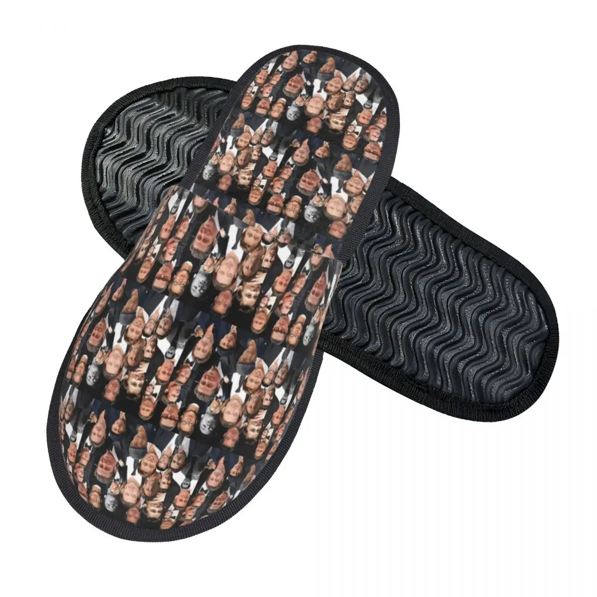Custom Brad Pitt Sexy Collage Slippers Memory Foam Warm Soft Women House Slipper Bedroom Fluffy Shoes