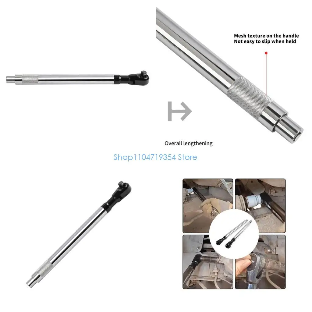 0XLD 1/2inch Multfunctional Ratchet Wrench Ratcheting Head Ergonomic Handle For Mechanics Home Repair Maintenance
