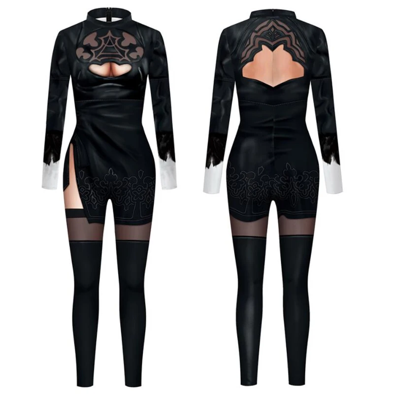 Iootiany Game Nier Automata 2b Sexy Slanke Jumpsuit Catsuit Cosplay Kostuums Zentai Vrouwen Bodysuit Fancy Dress Halloween 2023