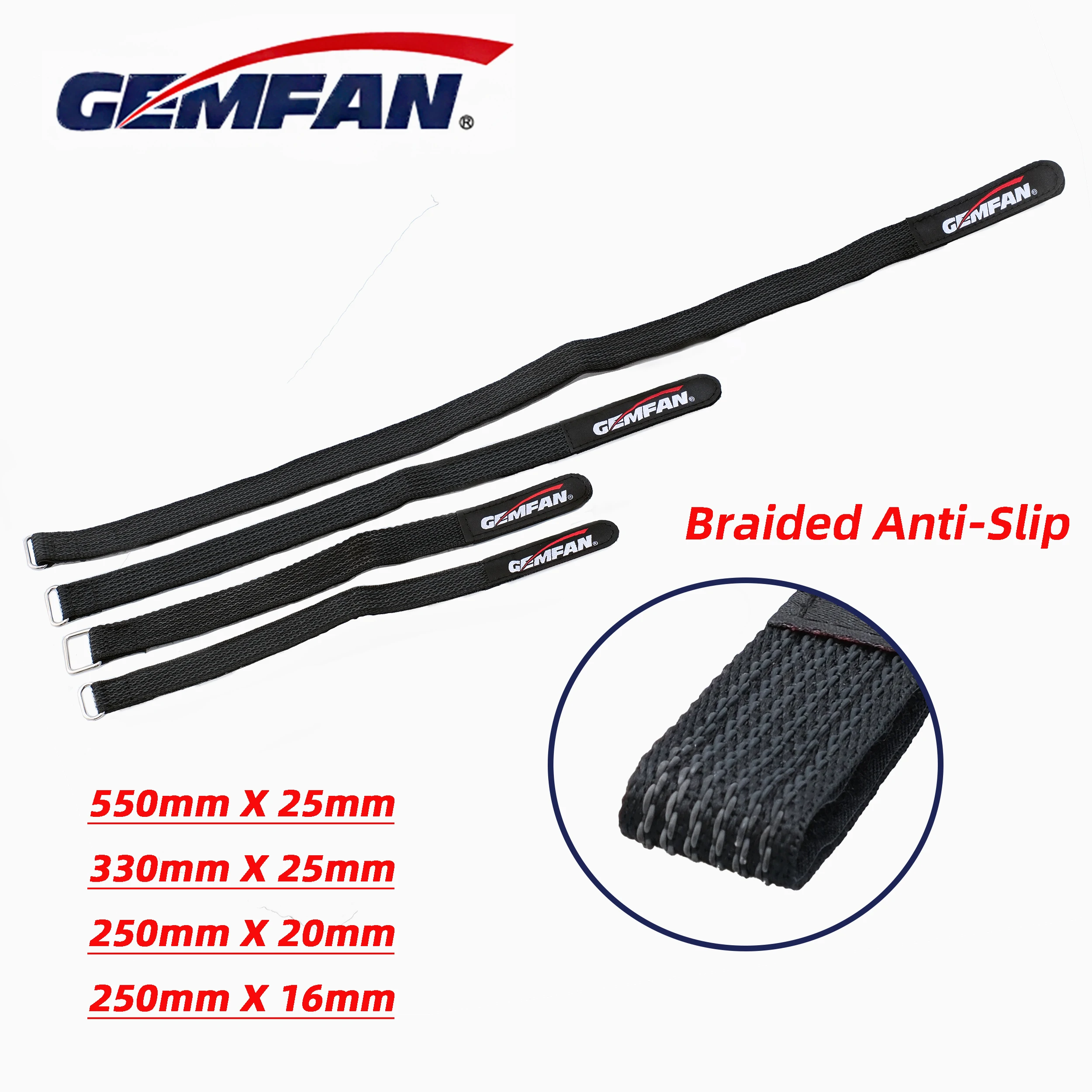 Gemfan 550x25mm 330x25mm 250x20mm 250x16mm High-Strength Battery Fixing Tie Fixed Strap For RC FPV Freestyle Cinelifter Drones