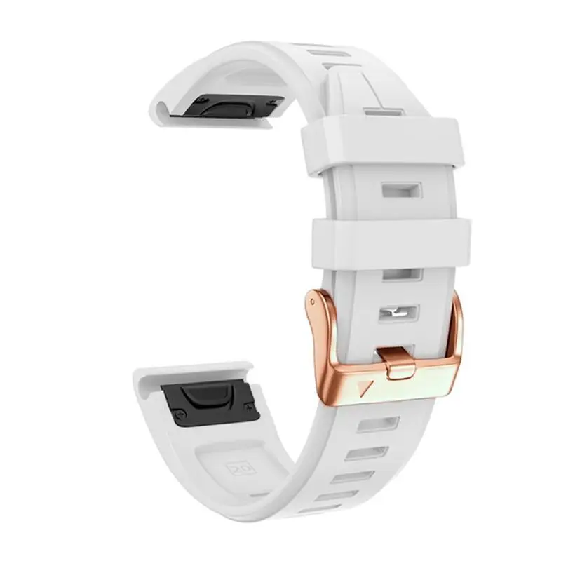 

TINTAG For Garmin Fenix 7S/5S Plus/6S/5S/Instinct 2S/D2, 20mm Quick Fit Soft Silicone Strap With Rose Gold Buckle Silicone