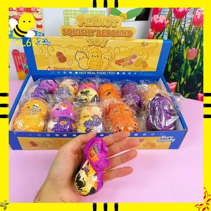 In In Stock 12pcs/Full Case 11cm Halloween Peanut Squishy Toy Slow Rising Soft Moist Texture Stress Relief Fidget Toy Wholesale - Aliexpress Deal