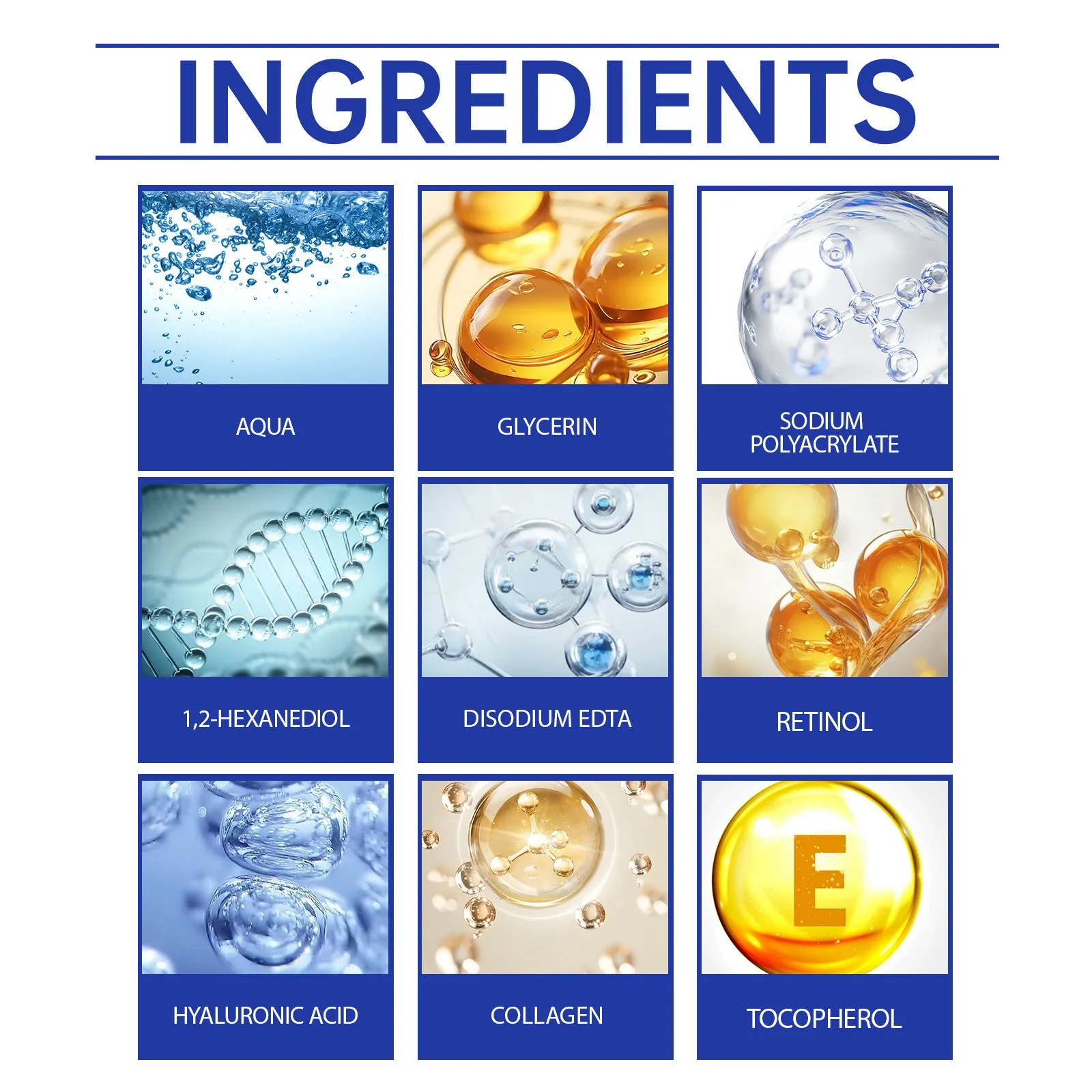 Collageengel oogmaskerpleisters voor nachtelijk gebruik - Verjongende behandeling onder de ogen om wallen, donkere kringen en wallen te verminderen 6 paar