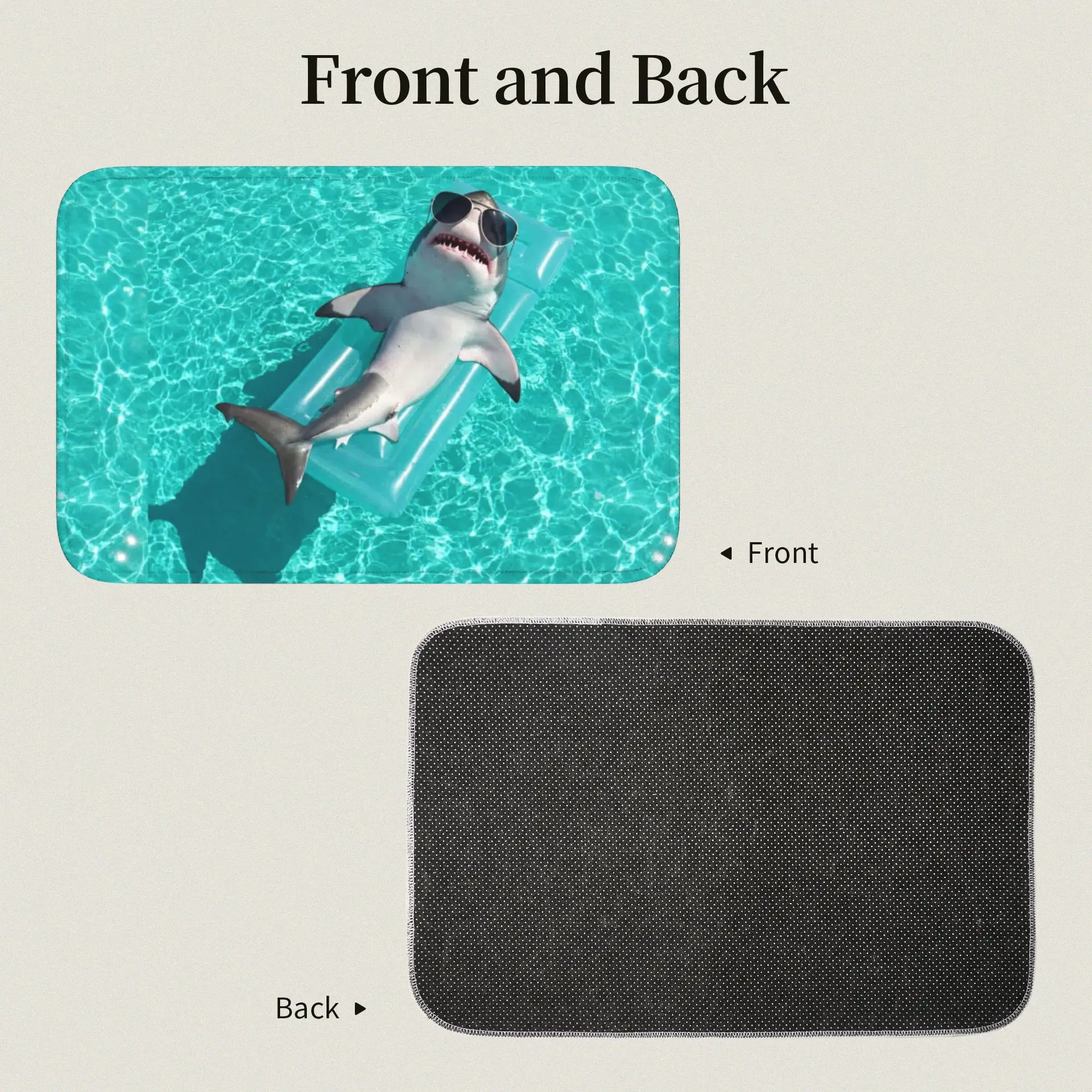 3D Illusion Fish Shark Front Door Mat Anti-Slip Indoor Welcome Quick Dry  Doormat Floor Bathroom Entrance Rug Carpet Footpad