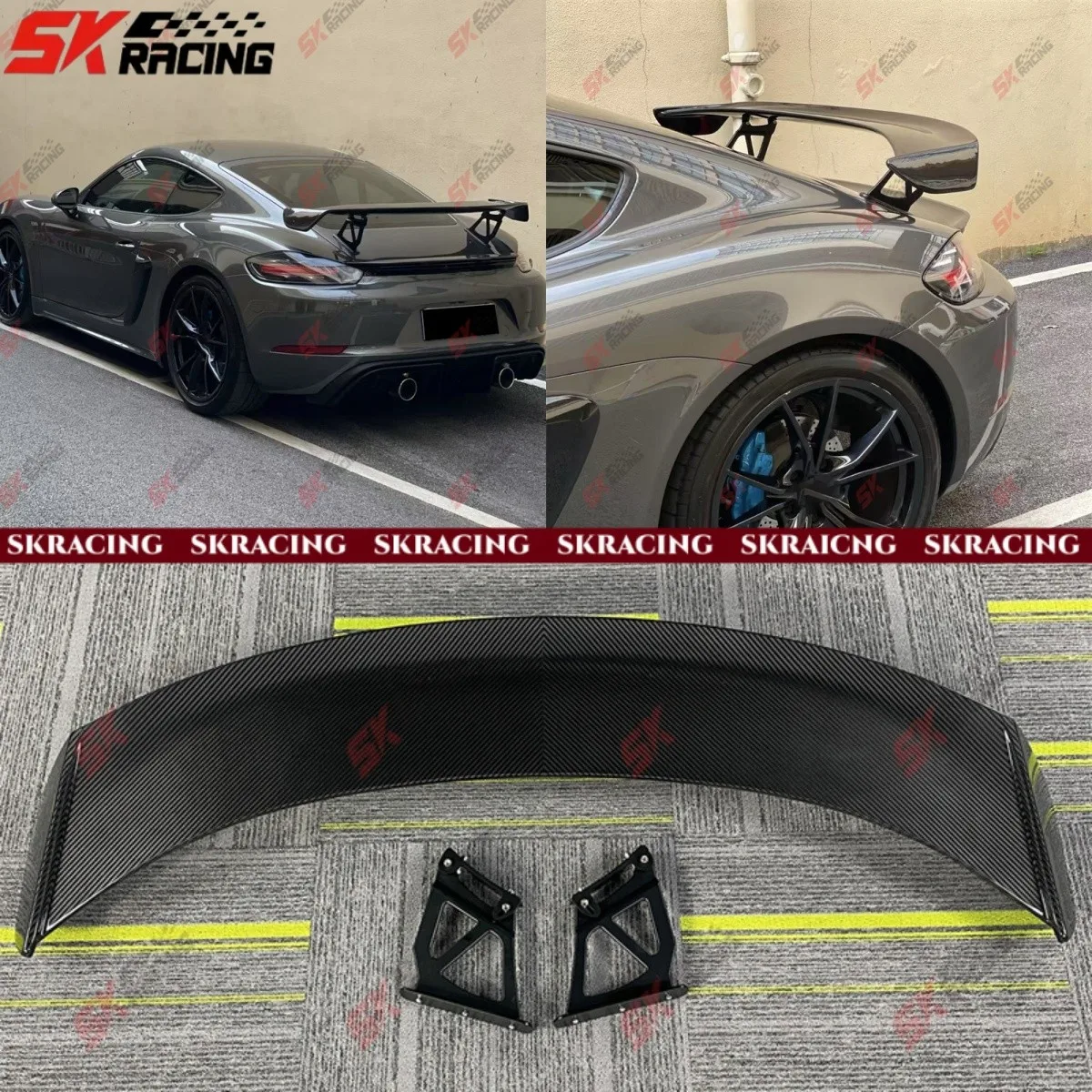 

Комплекты крыльев заднего спойлера багажника из кованого/углеродного волокна подходят для Porsche 718 Cayman 981 982