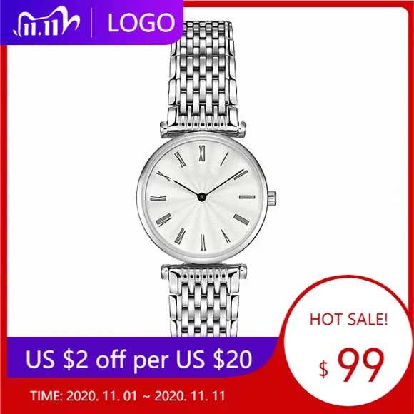 

Luxury New Ladies Quartz Watch Jialan White Plate Steel Relogio Masculino