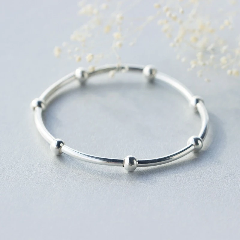 Modian 925 srebro z koralików modne dla kobiet regulowane bransoletki srebrne bransoletki dla kobiet srebro Fine Jewelry — zdjęcie 4