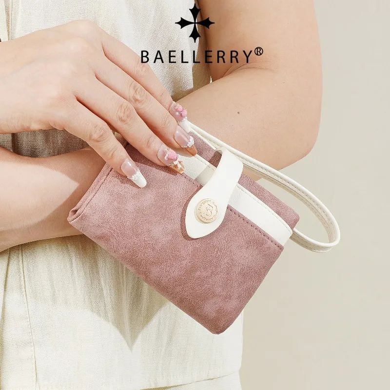 Baellerry Damen-Geldbörsen aus PU-Leder, kurze Geldbörsen mit großer Kapazität, Münzbörsen, Vintage-Chic-Kartenhalter, Handtasche für Damen