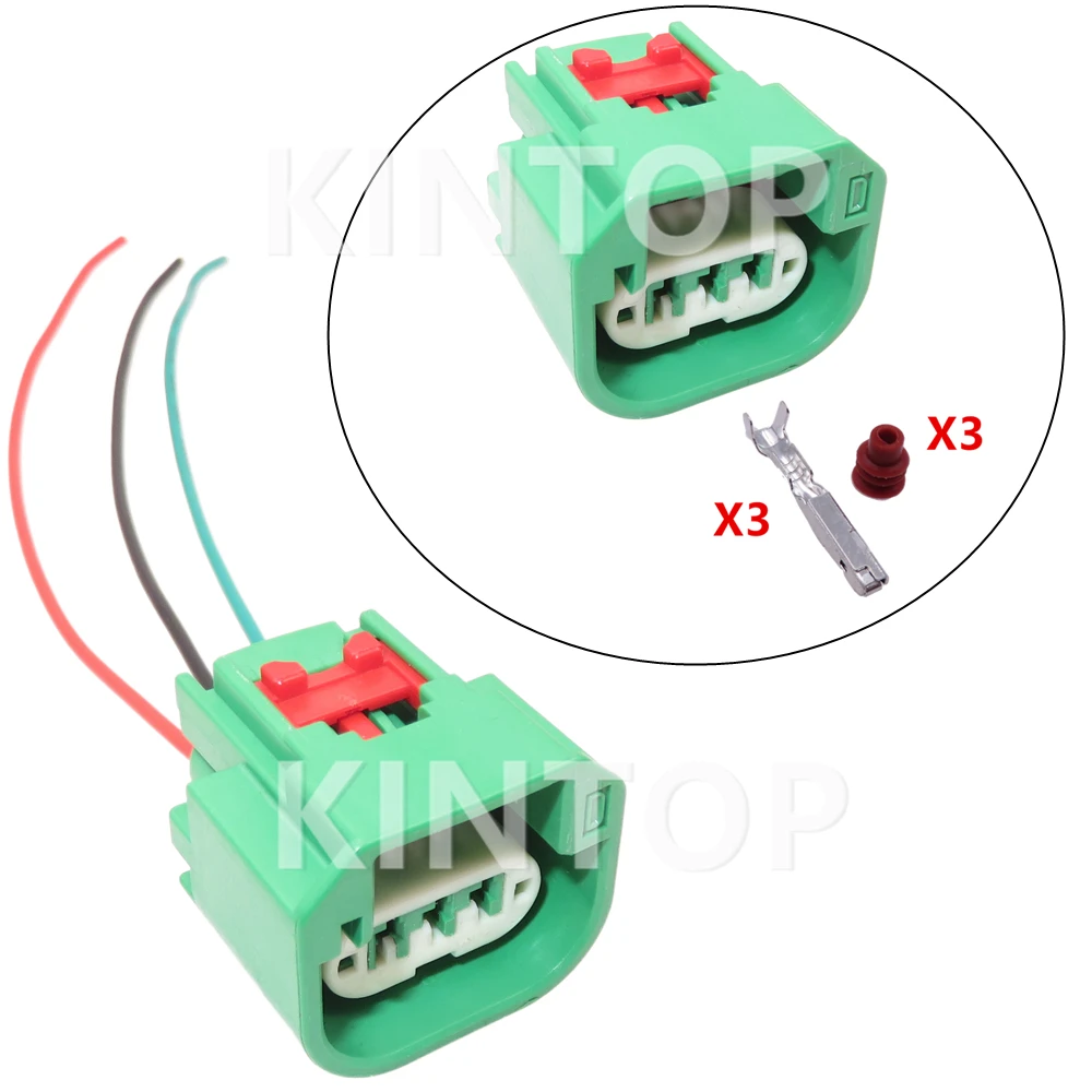 1 Set 3 Pins AC Assembly Auto Wire Cable Connectors Car Intake Pressure Sensor Turn Signal Lamp Holder Sealed Socket