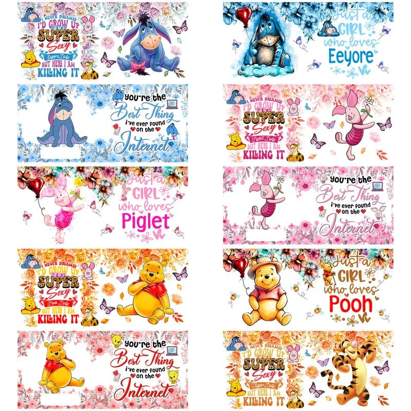 

10 sheets cartoon Mickey easy peel off waterproof DIY sticker 3D transfer uvdtf sticker 16 oz uvdtf cup wraps sticker for Cup
