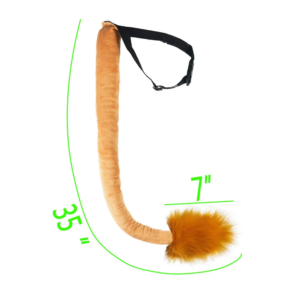 

1pc Lion Tail Prop Premium Cloth Lightweight One Size Fits All For Halloween Cosplay Tail Role Playing Accessory