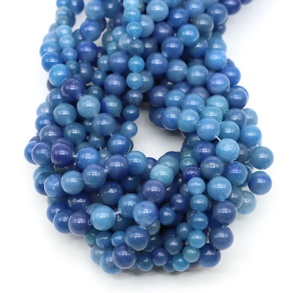 4/6/8/10mm Natural Stone Healing Crystals Aquamarine Amethyst Rose Quartz Round Loose Spacer Gemstone for DIY Jewelry Accessory view 5