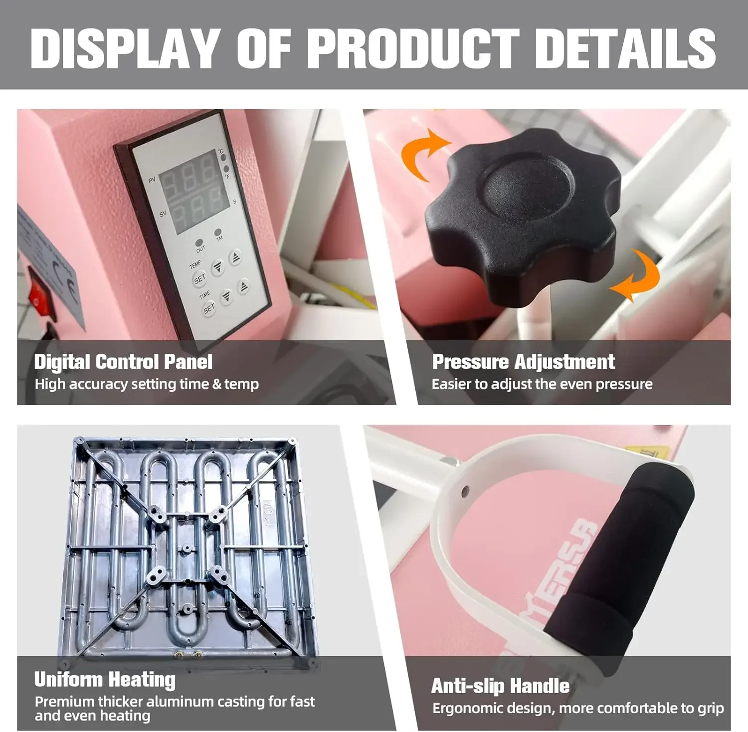 Print T-Shirt Machine DIY Digital Industrial Quality Heat Press Machine Clamshell Transfer Sublimation