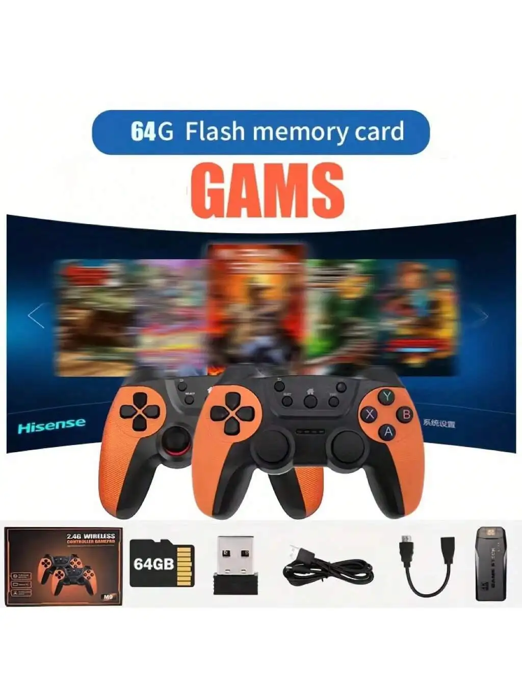 M9 Retro Game Stick 64GB Plug And Play Video Games, Game Stick With TV Games, Relive The Classic Gamepad Premium Competitive