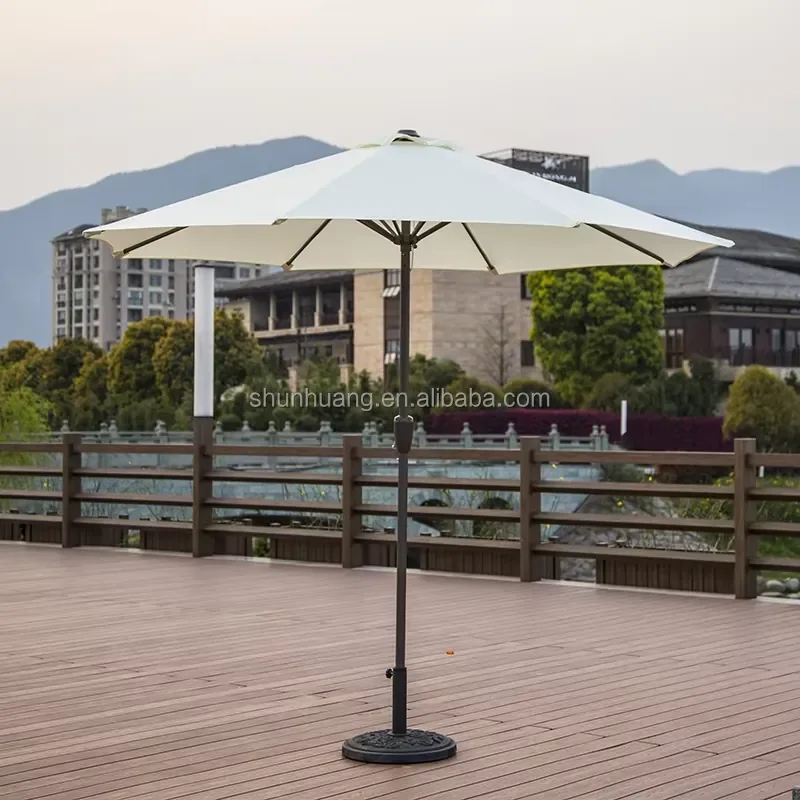 Cheap Price Wholesale Garden Sun Umbrella Outdoor Middle Parasols Patio Park Sunshade Umbrella Waterproof Hotel Beach