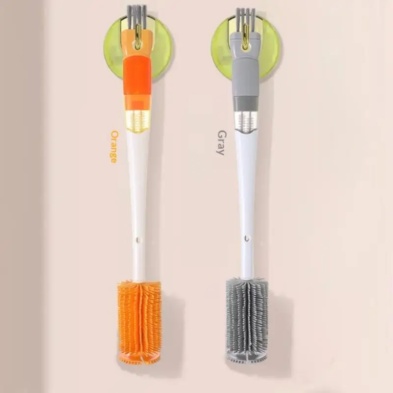 Brosse à tétine avec brosse à paille, brosse à biberon et brosse à tasse, outil de nettoyage de cuisine, idéal pour le rangement et l'organisation, ensemble d'outils 5 en 1