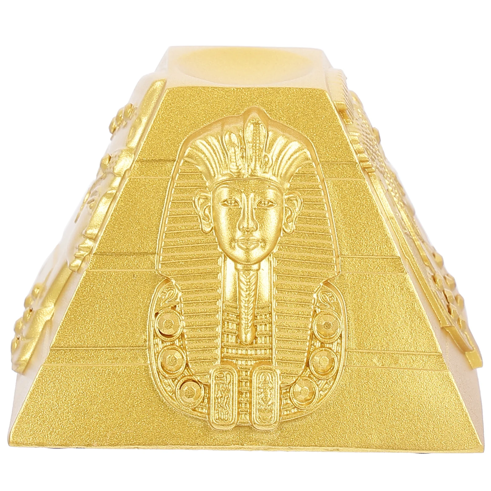 

Delicate Resin Pyramid Crystal Ball Holder Home Office Decor Queen Goddess Statue Desktop Artware Stable Base for Gift