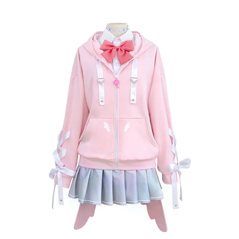 Needy Girl Overdose  Cosplay Clothing KAnge Cute Wing Cardigan Jacket Slim Fit Regular Clothes Sweatshirt Suit Short Skirt Gift