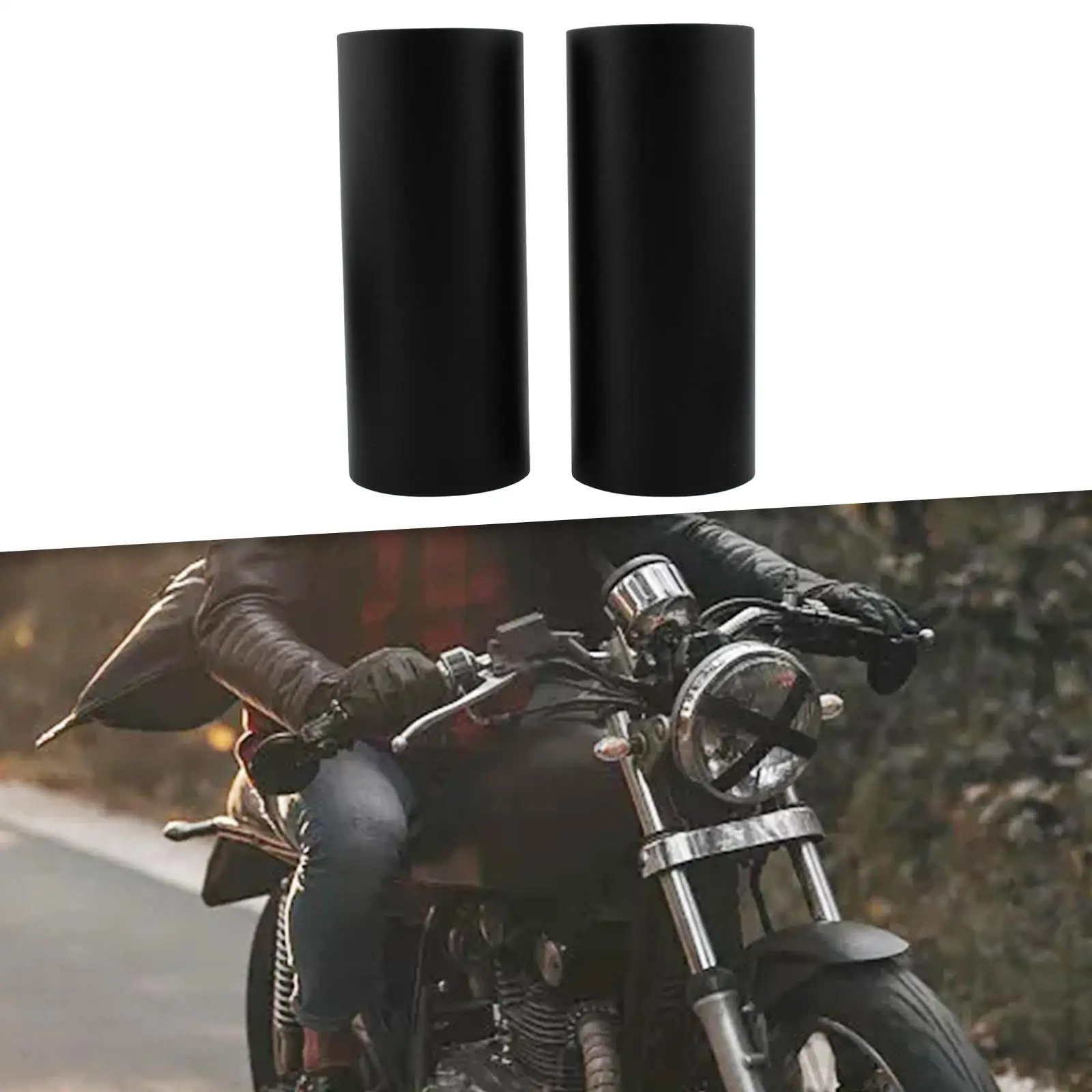 2 Pieces Motorcycle Fork Cover Boots for Trimpion Bonneville Bobber