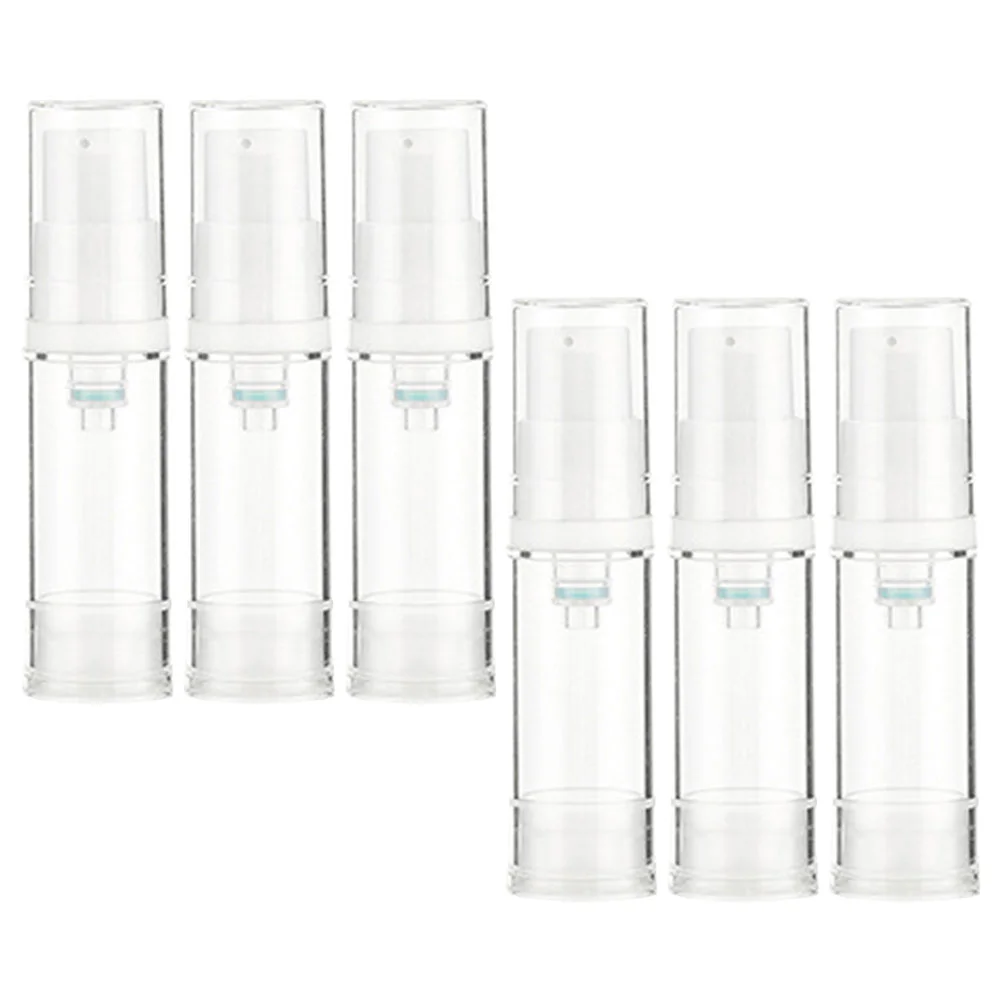 

6 Pcs Small Liquid Foundation Bottle Travel Bottles Pump Dispenser 1000X190X190CM As Container Airless Empty