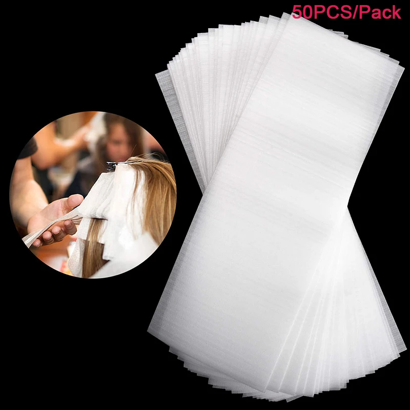 50PCS/Pack Reusable Hair Dye Paper Highlight Dyeing Coloring Separating Sheet Foil Paper For Wicks Hairdresser Salon Barber Tool