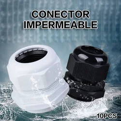 PG21/24/25/29/36/42/48/63 M/PG Series Waterproof Cable Gland Cable entry IP68  White/Black Connector M28/30/32/36/40/50/63