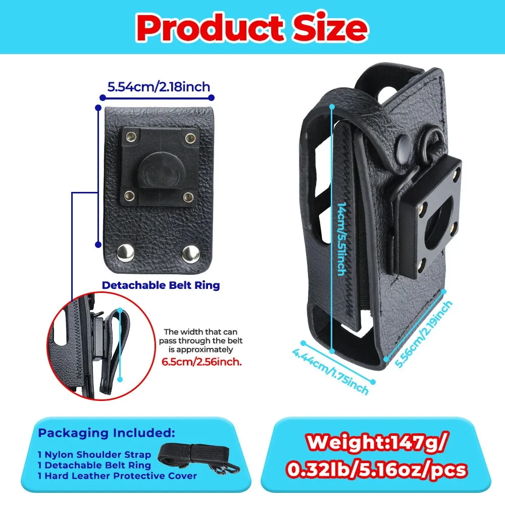 Leather Cover Soft Fall Proof Protective Case for Motorola MTP3150 MTP3250 Radio