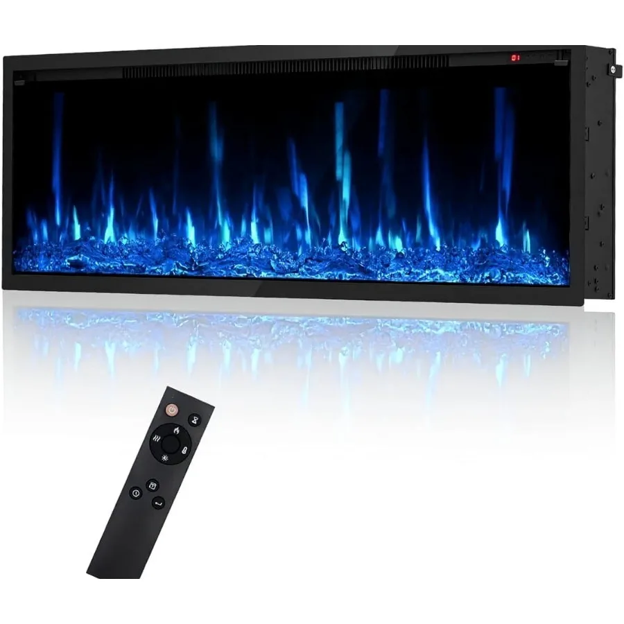 

60 электрических камина, настенный и встраиваемый каминный обогреватель для современной гостиной или спальни, 750 1500 Вт, настенный огненок