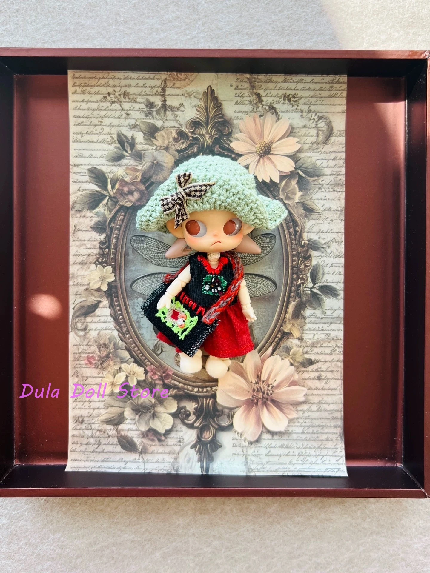 طقم ملابس دمى دولا 2026: قبعة وفستان ميني بألوان متباينة لدمى بليث ولاندوودو ولاناز و ob24 و ob22 و زيجا