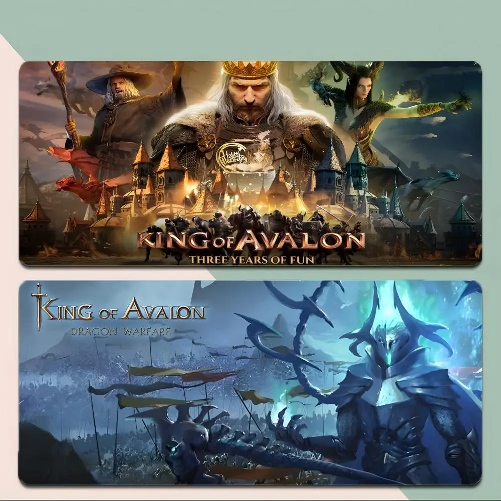 Epic Strategy Game K-King of Avalon Mouse Pad Thick Stitched Edge Gaming Mousepad Large Non-Slip Desk Mat