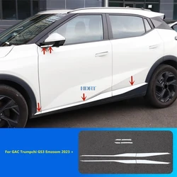 For GAC Trumpchi GS3 Emzoom Shadow Speed 2023 + Car Style Tail Gate Rear Trunk Reverse Mirror Strip Body Trim Door Edge Molding