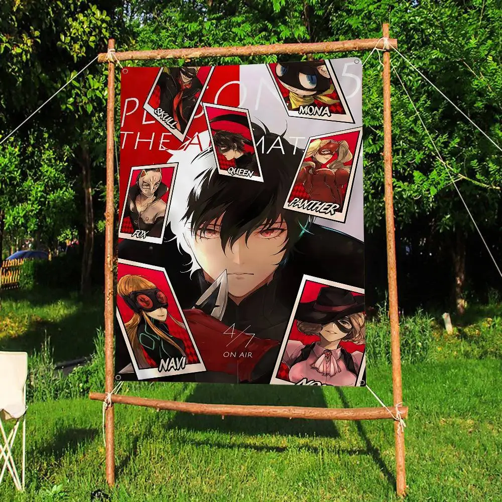 Game P-Persona 3 Reload DIY Flag For Family Group Photo Living Room Home Dorm Decor Wall Art Decor Banner