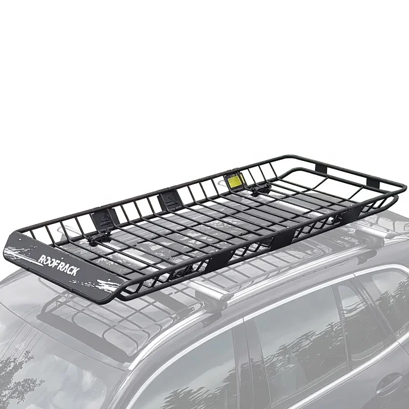 Easezone HIgh Quality Roof Cargo Carrier 64''x39''x6'' Folding Universal Car Roof Rack Cargo Luggage Basket