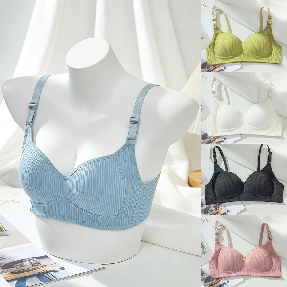 

2 шт., женский бюстгальтер, нижнее белье, женское сексуальное женское белье, боковые сборки, анти-гардение, бюстгальтер без косточек, однотонный бюстгальтер без косточек, дышащий бюстгальтер