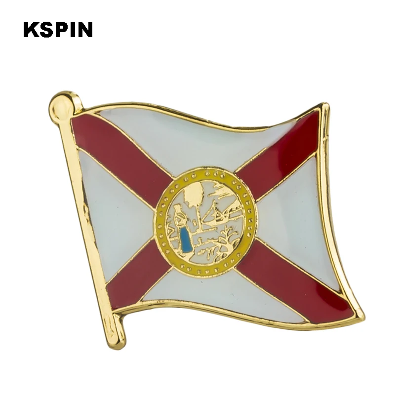 U.S.A Florida State Badges flag badge  flag lapal pin on backpack pins for clothes 1PC XY0215