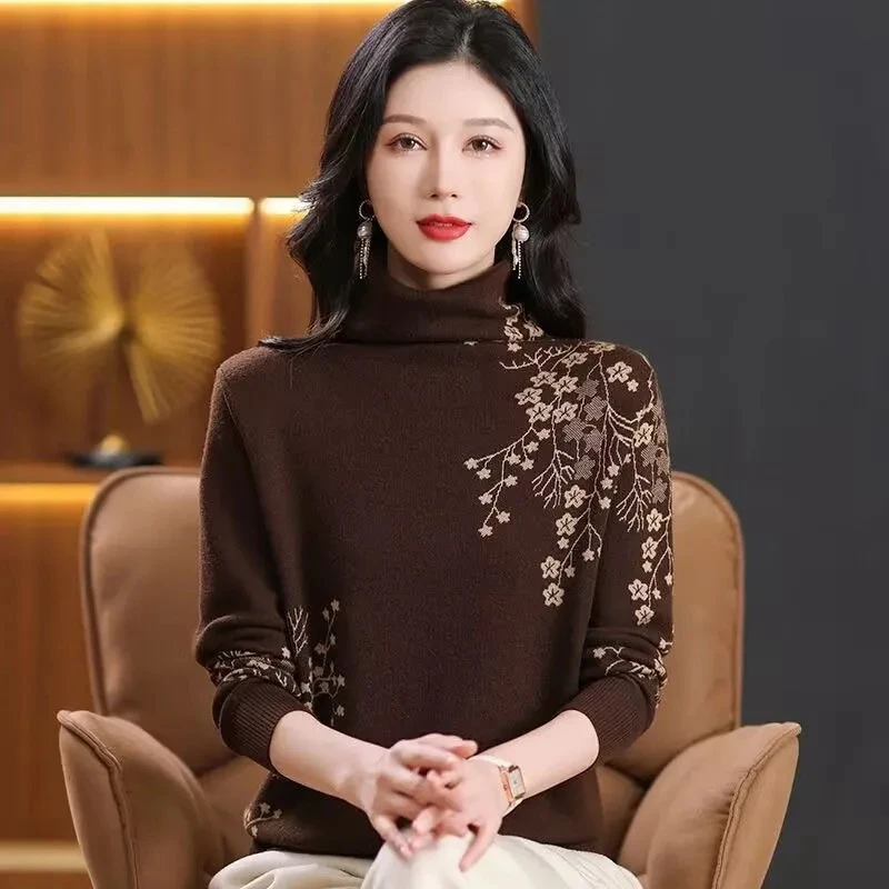 2025 Autumn Winter New Women's Turtleneck Sweater Fashion Pullover Female Warm Knitwear Korean Version Slim Bottoming Shirt