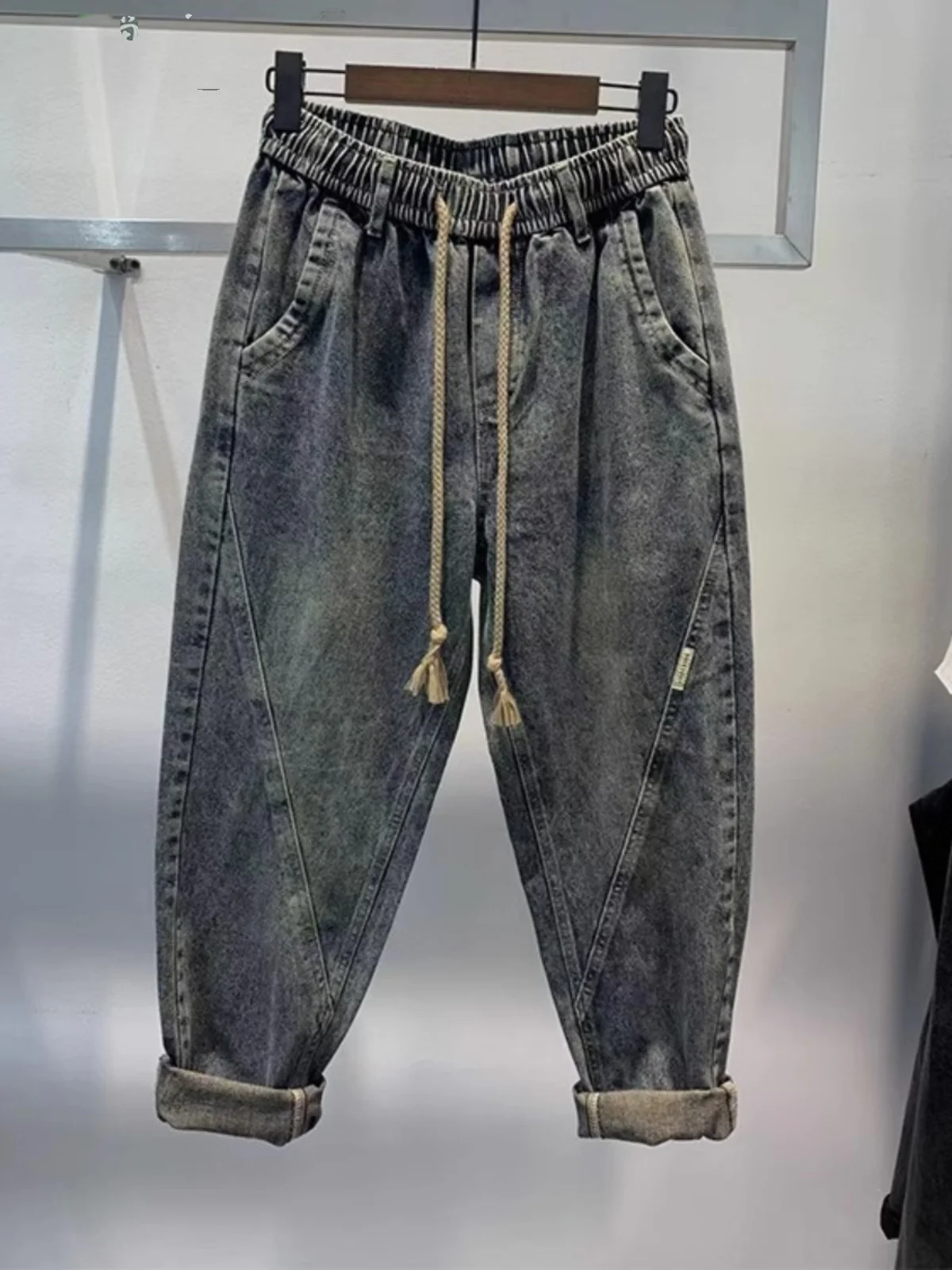 

Large Size 300 Pounds Harlan Jeans Men's Fashion Retro Autumn Dad Loose Straight Leg Long Pants American Style Youth Trend